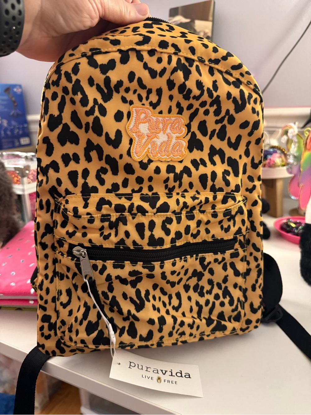NWT Pura Vida Leopard Mini Daypack Backpack
